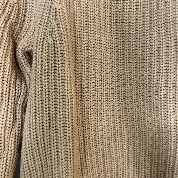 J. Crew Tan Neutral Chunky Cotton mockneck Sweater size small - Picture 2 of 4